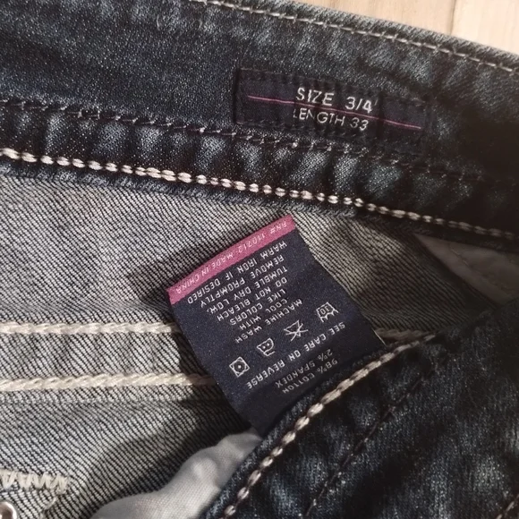 Vigoss Skinny Low Rise Straight Leg Jeans Women's Size 3/4W 33L - Picture 7 of 11